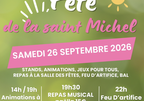 Le 26 septembre 2026 Saint-Michel fête la Saint-Michel